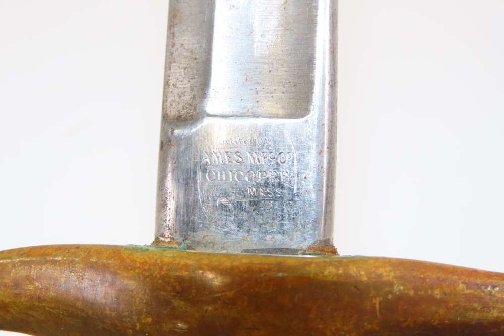 CIVIL WAR Era Antique AMES MANUFACTURING Co. U.S. M1840 NCO Sword SCABBARD -img-6