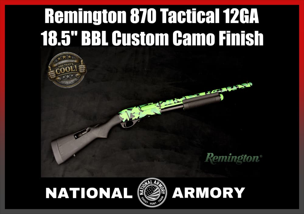 Remington 870 12 Gauge Defense Shotgun Custom Gunsmith-Applied Cerakote -img-0