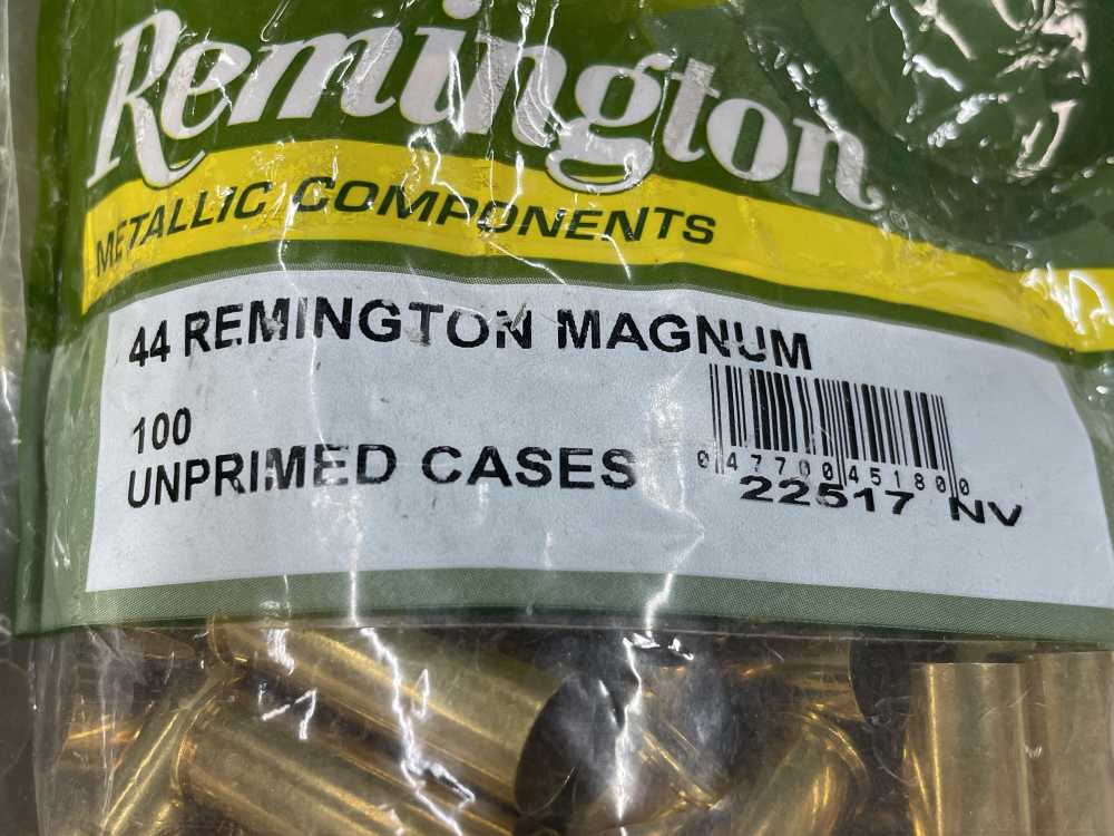 200 x .44 Magnum Remington brass unprimed new sealed reloading case-img-1