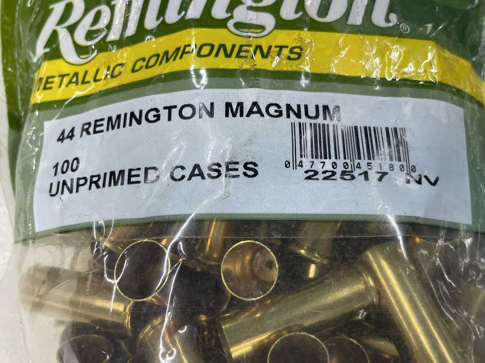 200 x .44 Magnum Remington brass unprimed new sealed reloading case-img-2