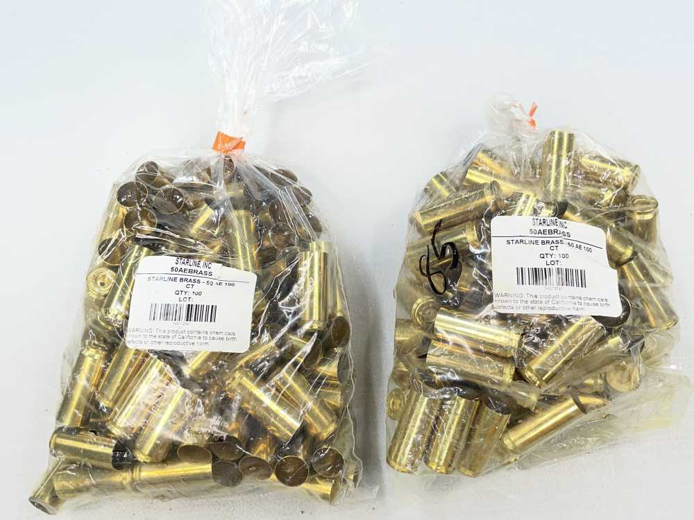 185 x .50 AE new brass Starline Action Express reloading supplies cases-img-0
