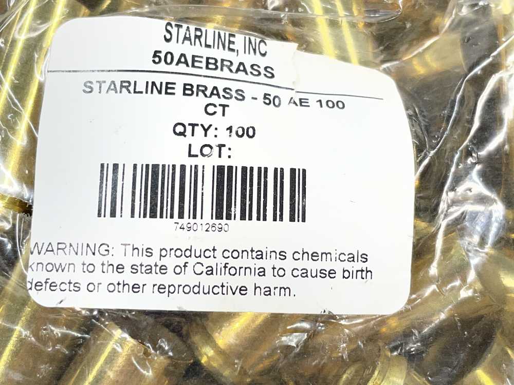 185 x .50 AE new brass Starline Action Express reloading supplies cases-img-2
