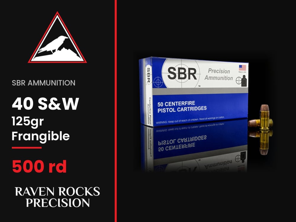 SBR 40 S&W 125gr Frangible Ammo - 500 ct-img-0