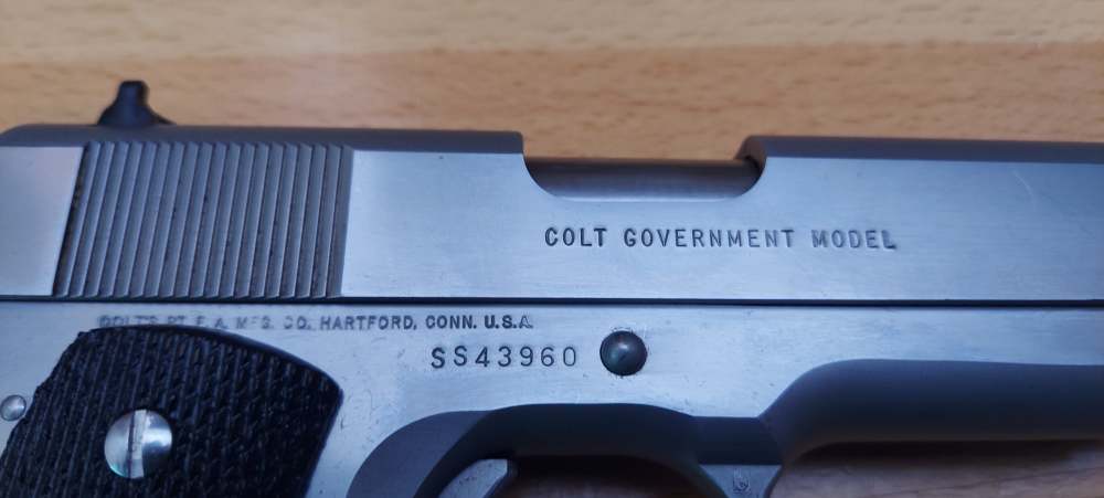 Colt MK IV Series 80 Stainless Government 1911 .45 ACP 5" - Mfg 1989-img-50