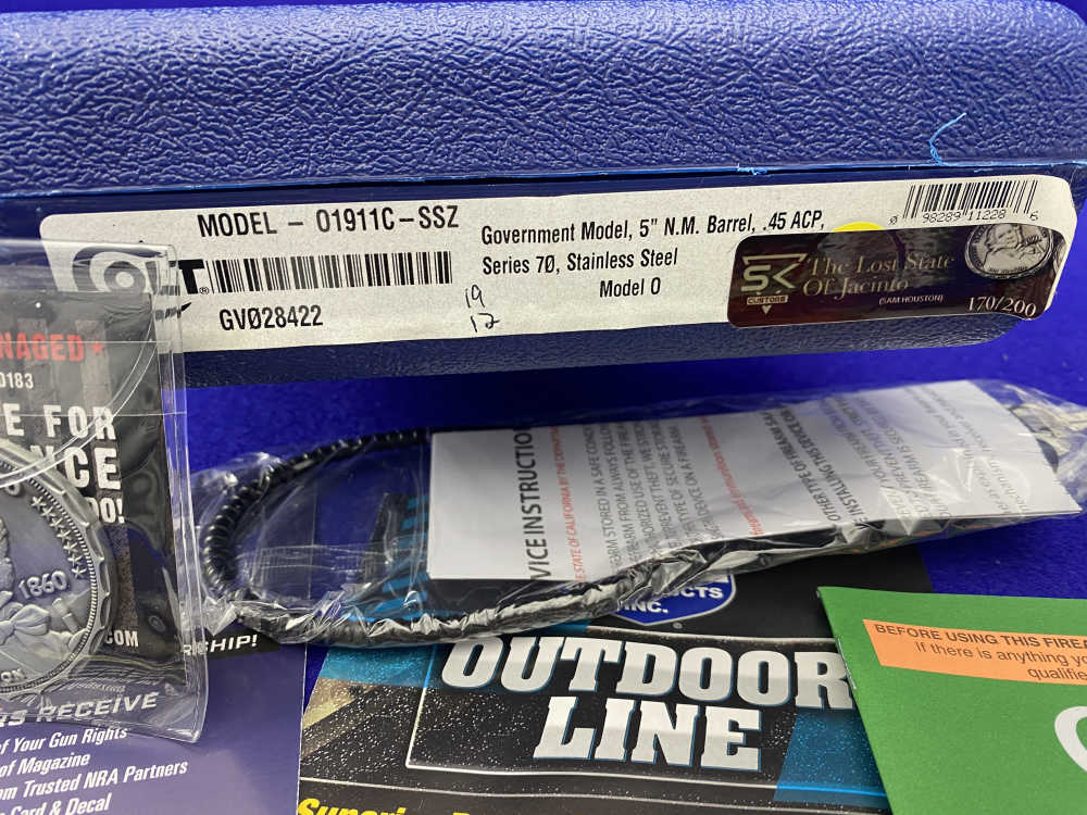 2021 Colt Government .45 ACP 5" *THE LOST STATE OF JACINTO SPECIAL EDITION*-img-42