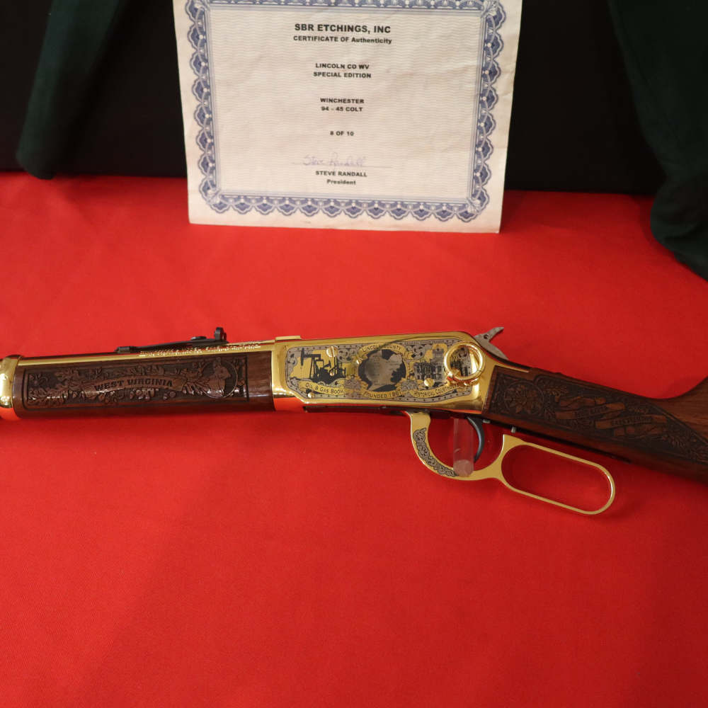 WINCHESTER 94AE Lincoln County West Virginia  24K Gold Plated 8 of 10 Made-img-8