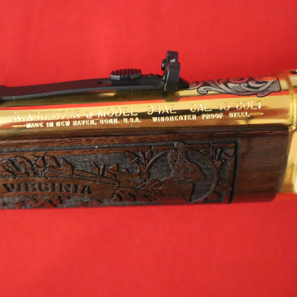 WINCHESTER 94AE Lincoln County West Virginia  24K Gold Plated 8 of 10 Made-img-20