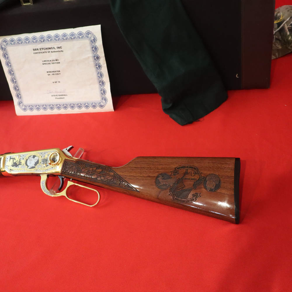 WINCHESTER 94AE Lincoln County West Virginia  24K Gold Plated 8 of 10 Made-img-7