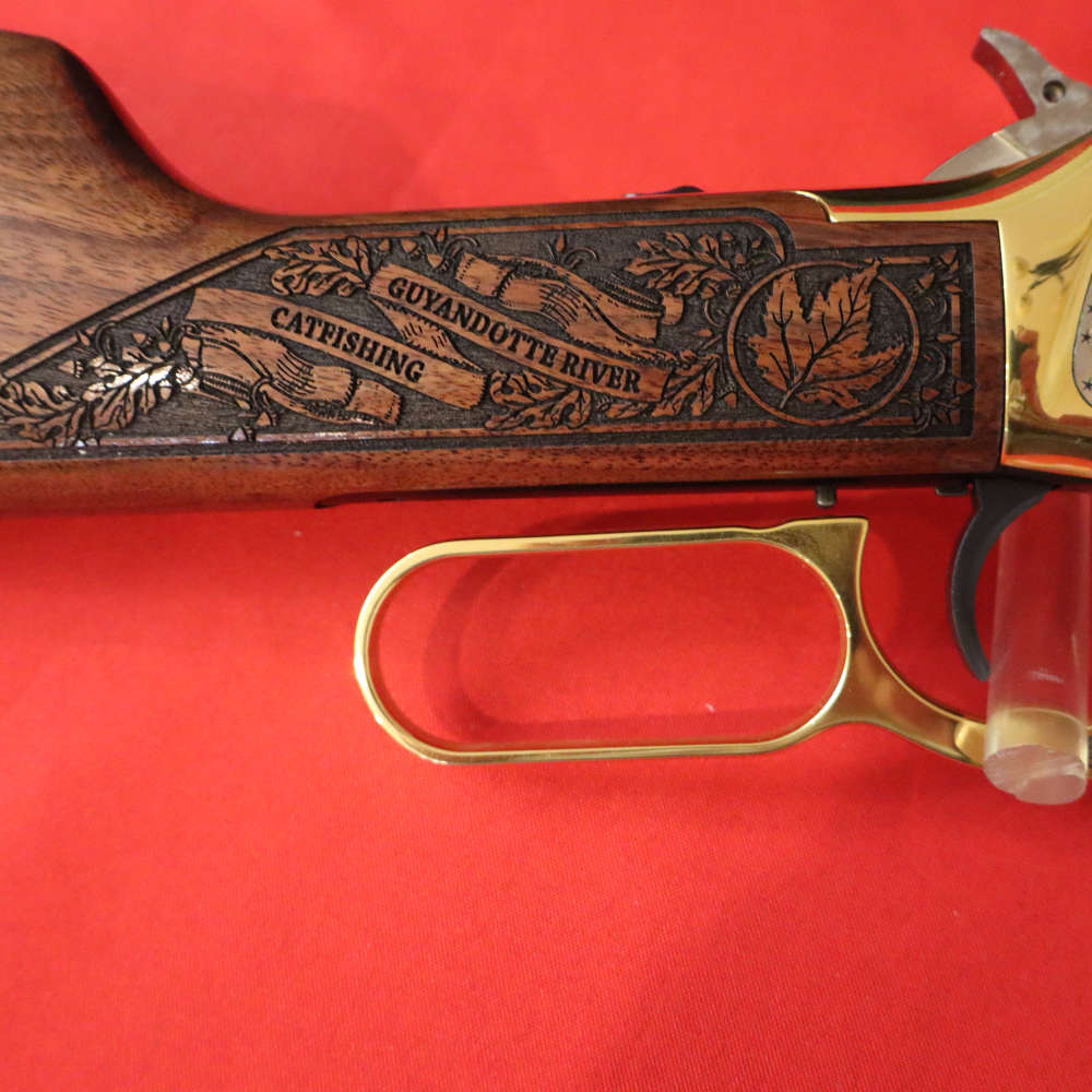 WINCHESTER 94AE Lincoln County West Virginia  24K Gold Plated 8 of 10 Made-img-10