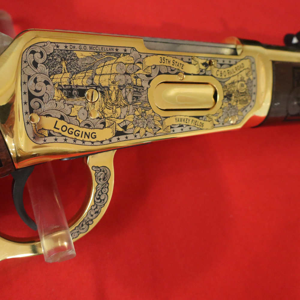 WINCHESTER 94AE Lincoln County West Virginia  24K Gold Plated 8 of 10 Made-img-11
