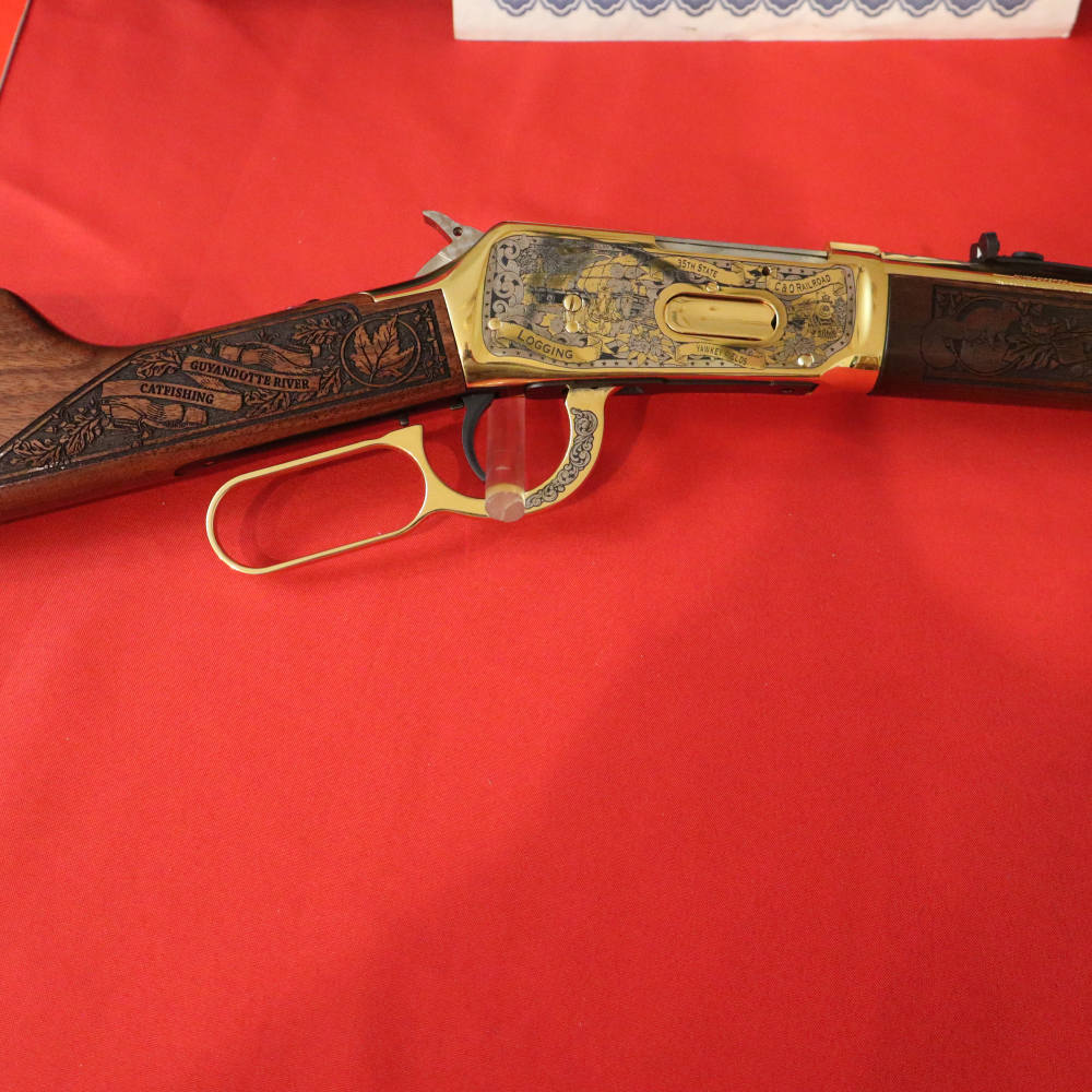 WINCHESTER 94AE Lincoln County West Virginia  24K Gold Plated 8 of 10 Made-img-5