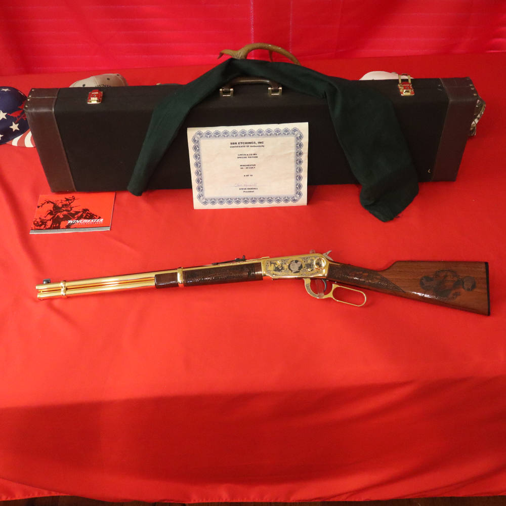 WINCHESTER 94AE Lincoln County West Virginia  24K Gold Plated 8 of 10 Made-img-1