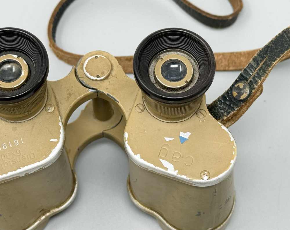 WW2 German DAK Afrika Korps Binoculars Binos Tropical 6x30 CAG WWII tan -img-9