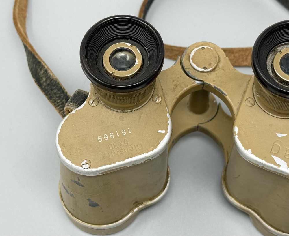 WW2 German DAK Afrika Korps Binoculars Binos Tropical 6x30 CAG WWII tan -img-8
