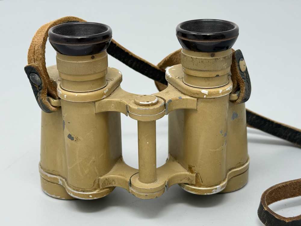 WW2 German DAK Afrika Korps Binoculars Binos Tropical 6x30 CAG WWII tan -img-2