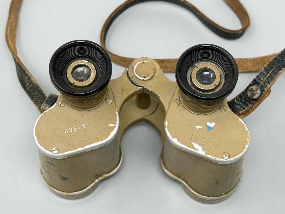 WW2 German DAK Afrika Korps Binoculars Binos Tropical 6x30 CAG WWII tan -img-7