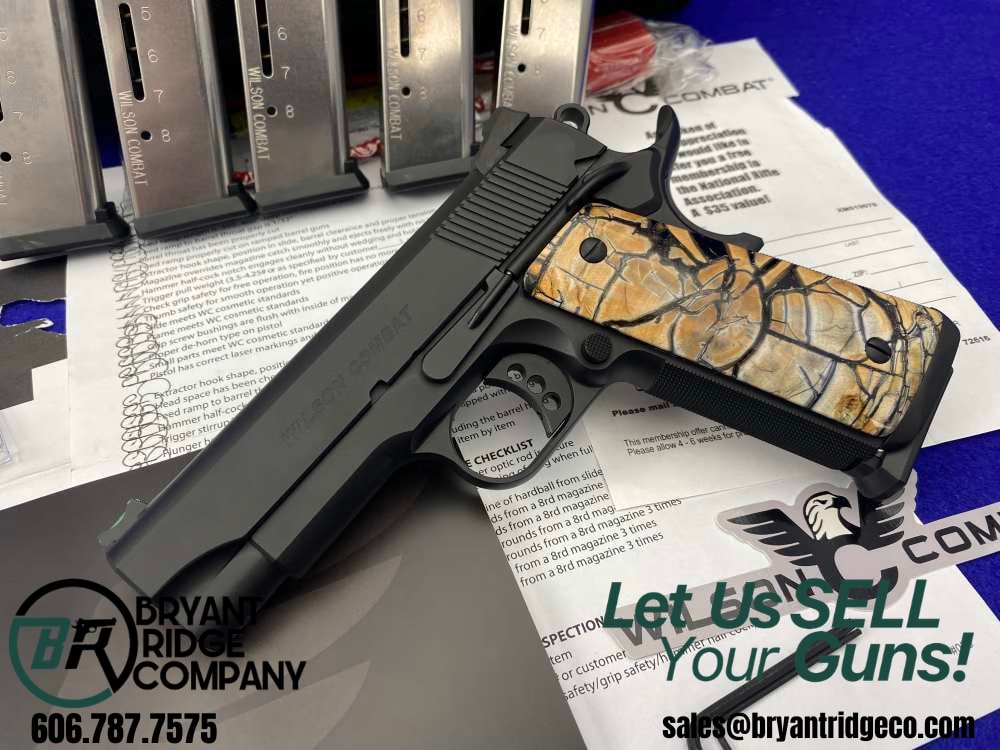 Wilson Combat Supergrade .45 ACP Blued 4" *BEAUTIFUL GENUINE MAMMOTH IVORY*-img-0