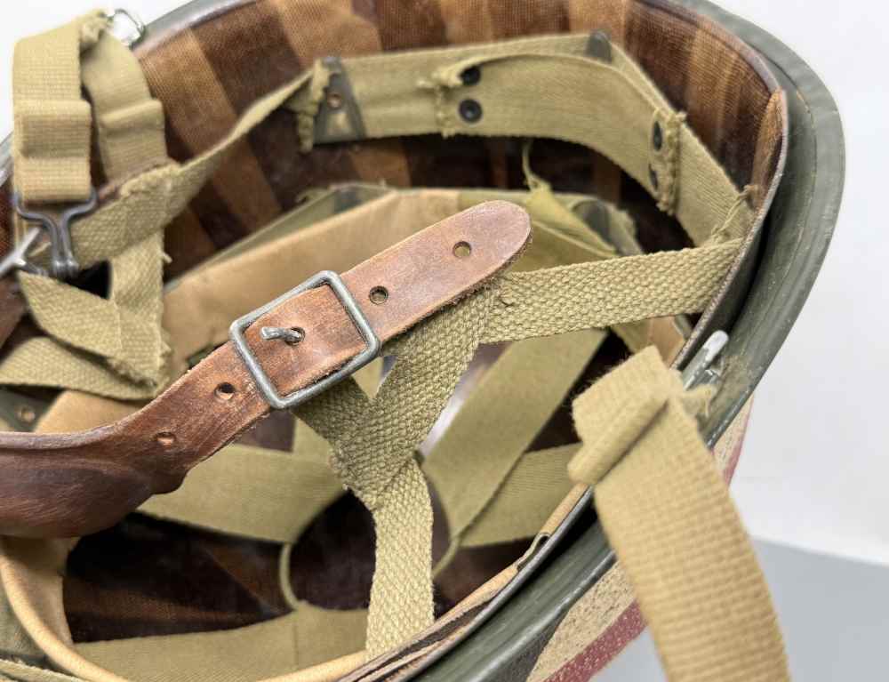 WW2 M1 Captain US Airborne Jump Helmet MEDIC F/S S/B WWII Paratrooper-img-22