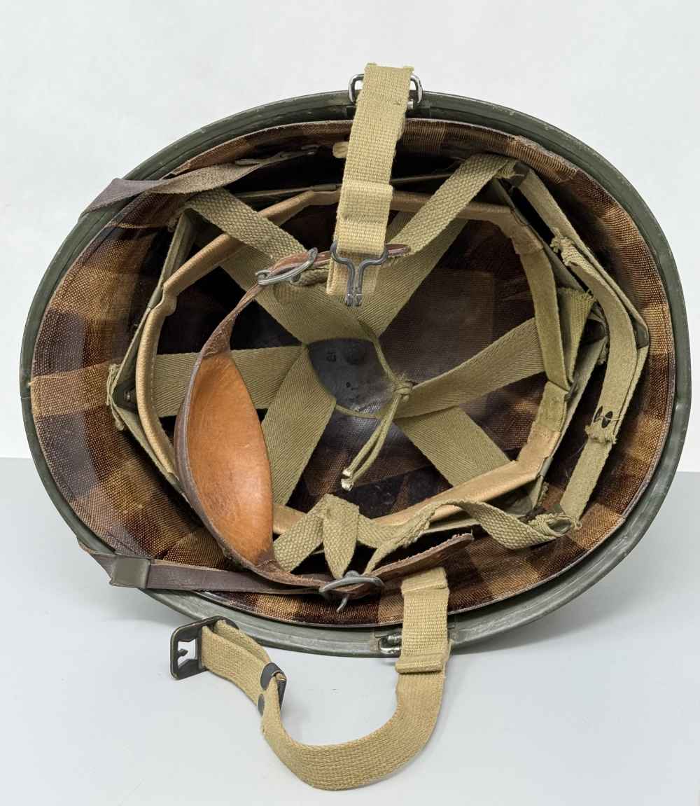 WW2 M1 Captain US Airborne Jump Helmet MEDIC F/S S/B WWII Paratrooper-img-19