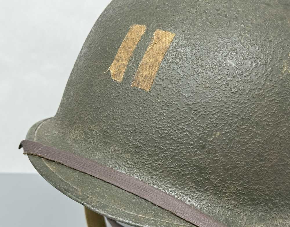 WW2 M1 Captain US Airborne Jump Helmet MEDIC F/S S/B WWII Paratrooper-img-4