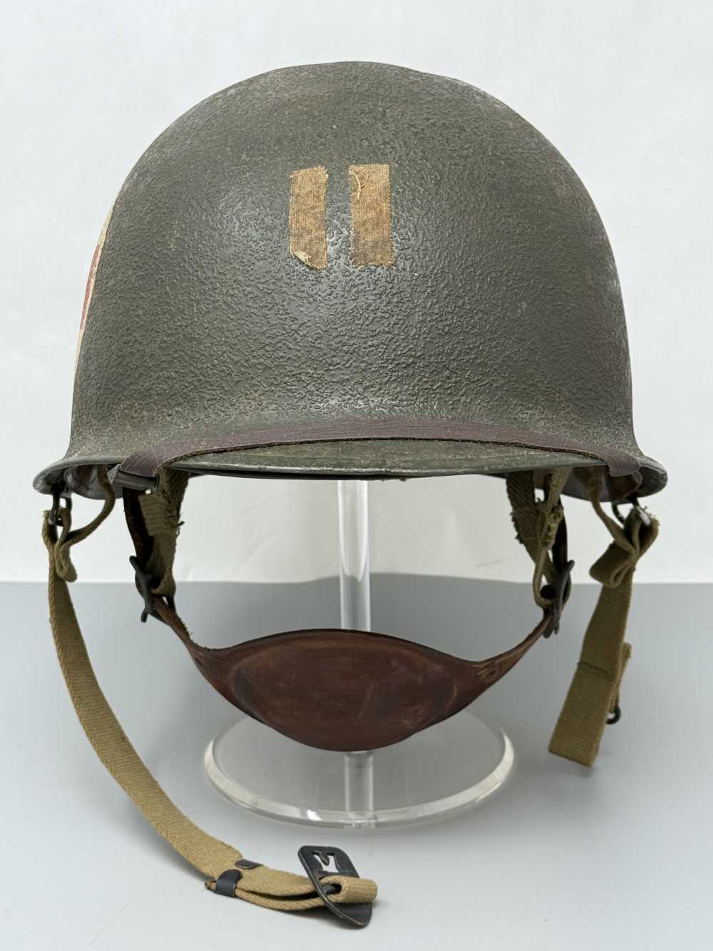 WW2 M1 Captain US Airborne Jump Helmet MEDIC F/S S/B WWII Paratrooper-img-37