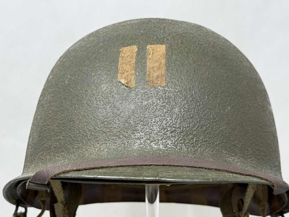 WW2 M1 Captain US Airborne Jump Helmet MEDIC F/S S/B WWII Paratrooper-img-3