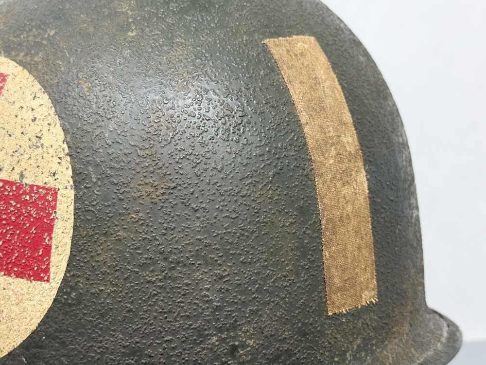 WW2 M1 Captain US Airborne Jump Helmet MEDIC F/S S/B WWII Paratrooper-img-11