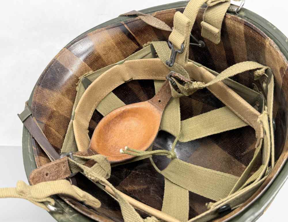 WW2 M1 Captain US Airborne Jump Helmet MEDIC F/S S/B WWII Paratrooper-img-21