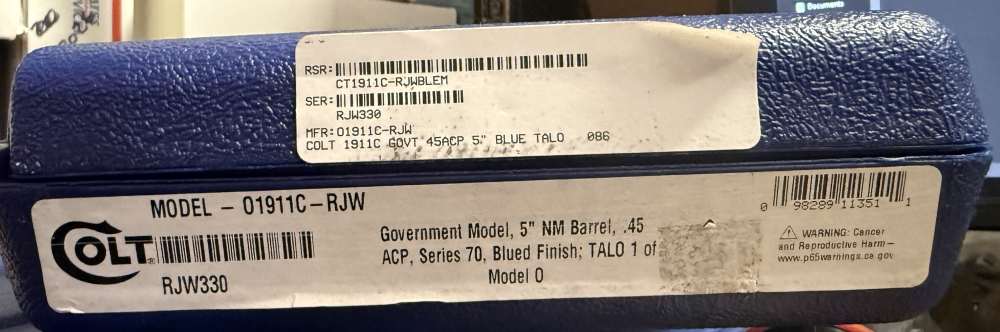 Colt 1911Gov't 45 O1911C-RJW Raymond J Wielgus Limited Edition 098289113511-img-3