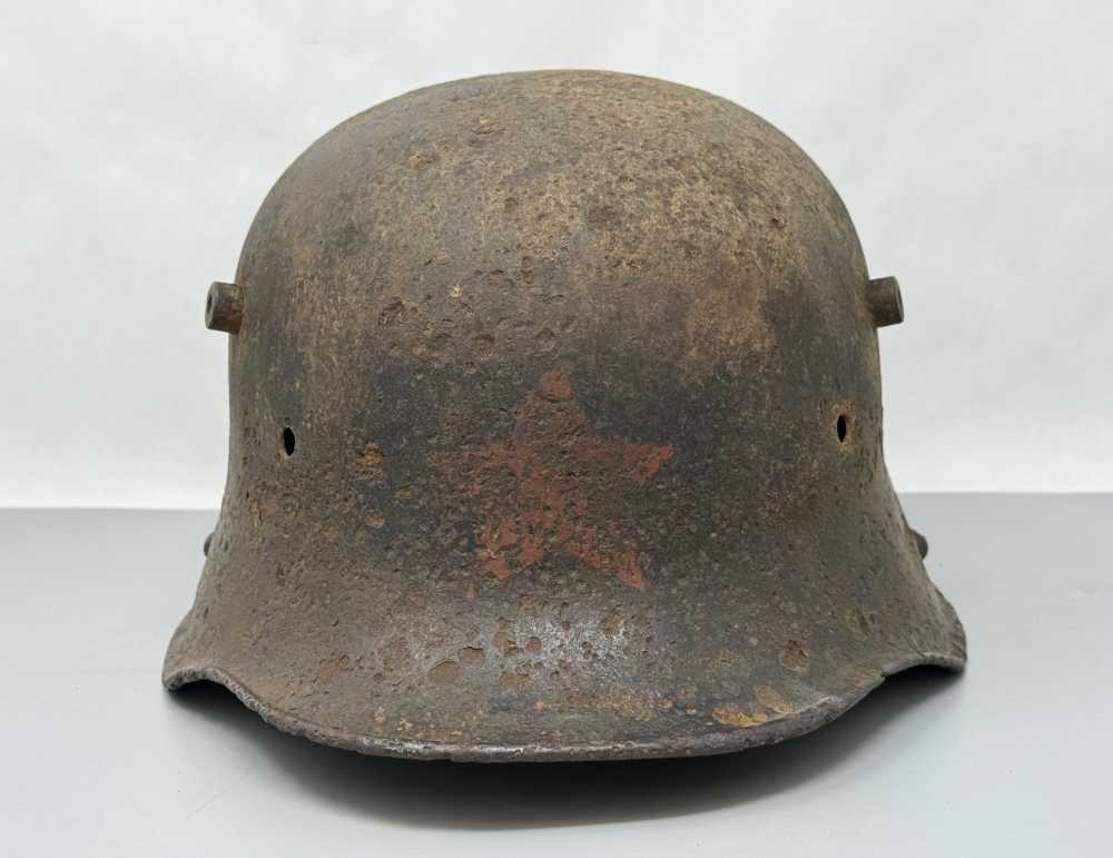 WW1 German RUSSIAN CAPTURE M17 Helmet pre WW2 WWII relic rare -img-1