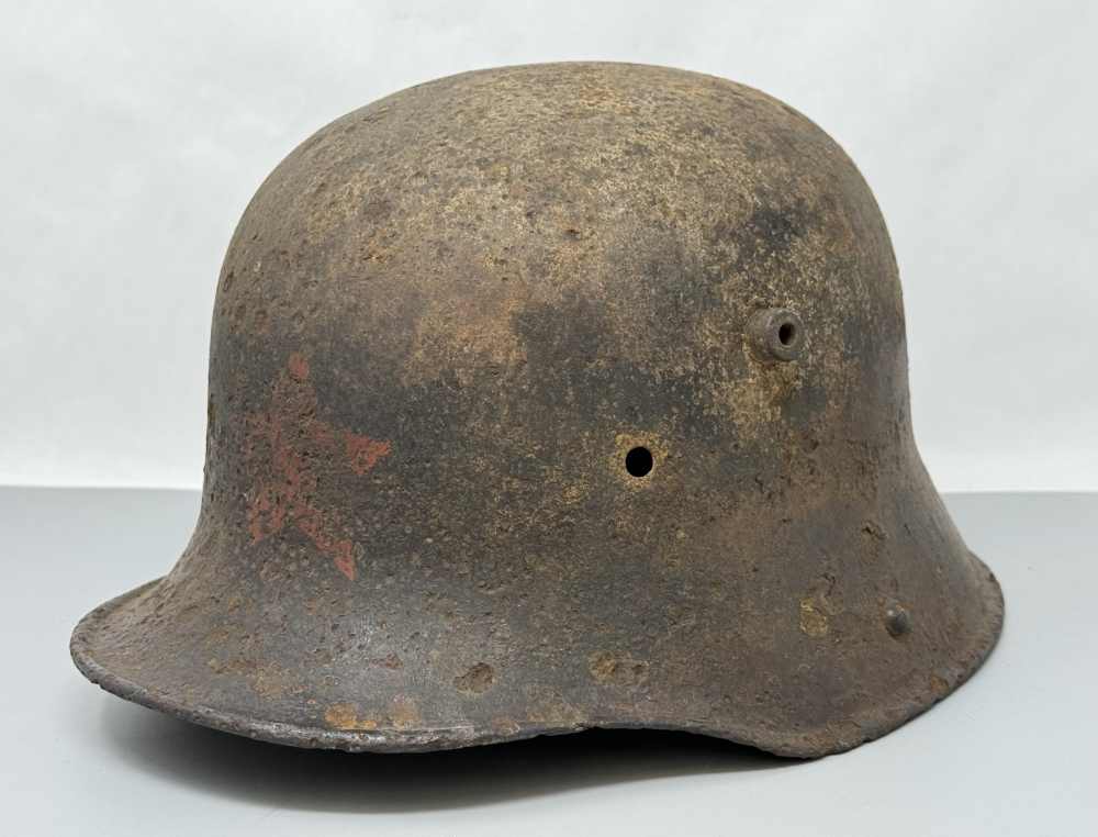 WW1 German RUSSIAN CAPTURE M17 Helmet pre WW2 WWII relic rare -img-4