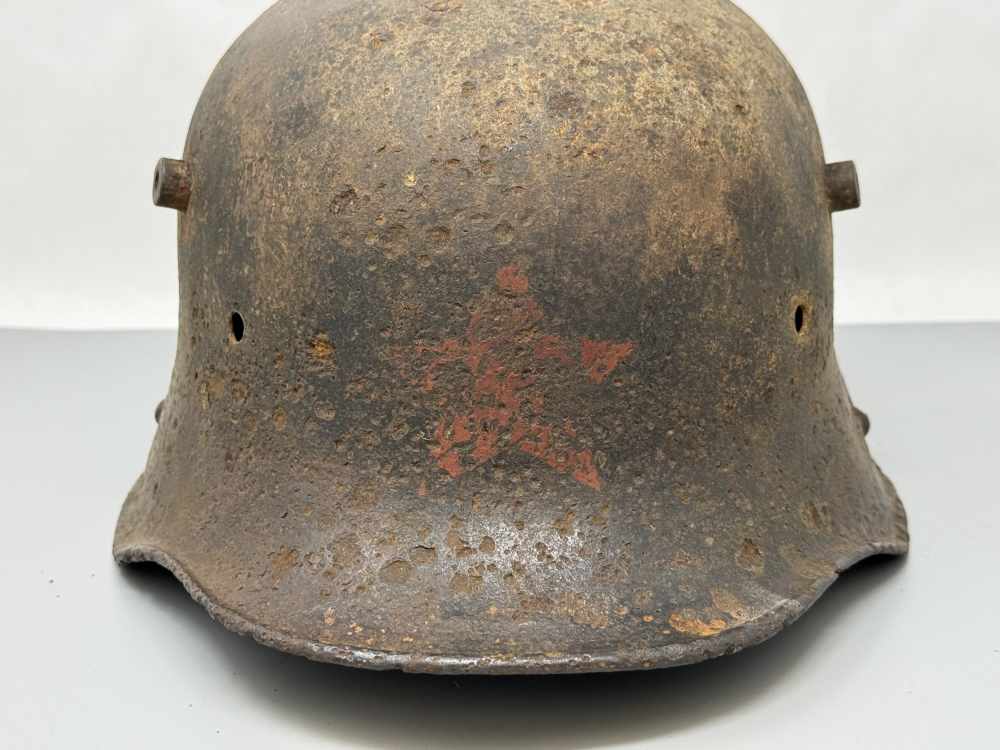 WW1 German RUSSIAN CAPTURE M17 Helmet pre WW2 WWII relic rare -img-9