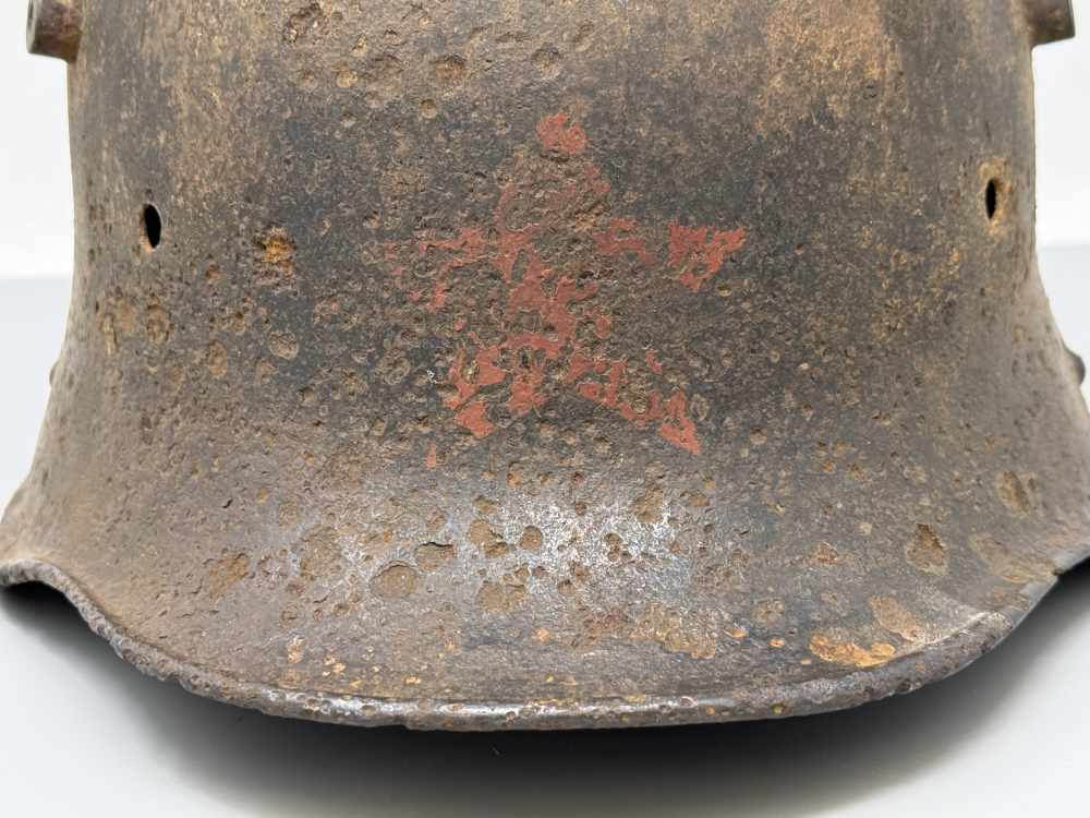 WW1 German RUSSIAN CAPTURE M17 Helmet pre WW2 WWII relic rare -img-12