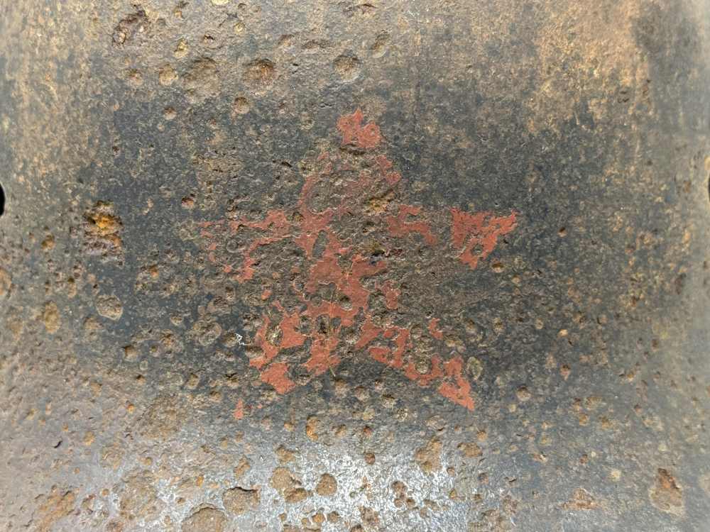 WW1 German RUSSIAN CAPTURE M17 Helmet pre WW2 WWII relic rare -img-13