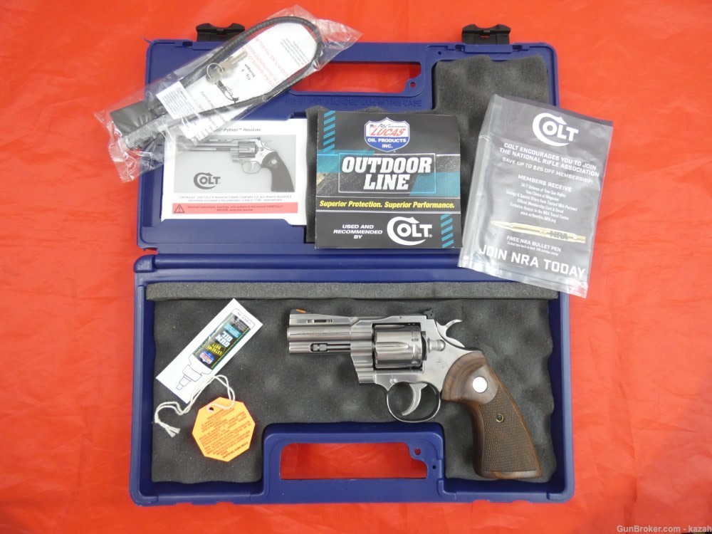 NEW COLT PYTHON REVOLVER 3" STAINLESS STEEL original box / never fired-img-0