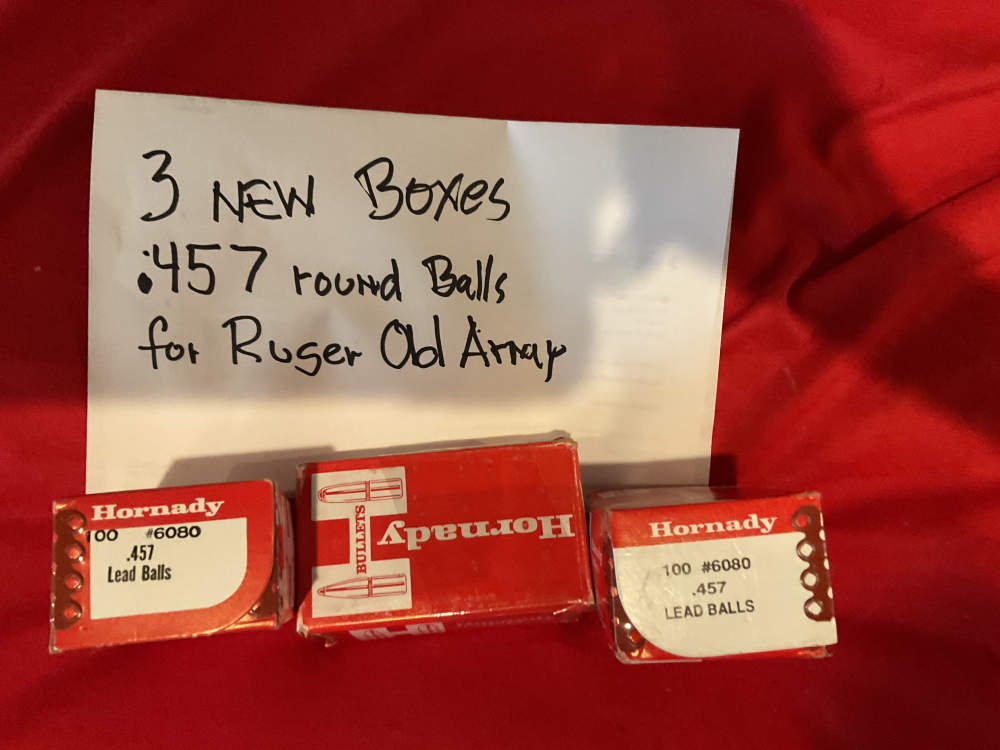 3 boxes of new Hornady .457 round balls-img-0