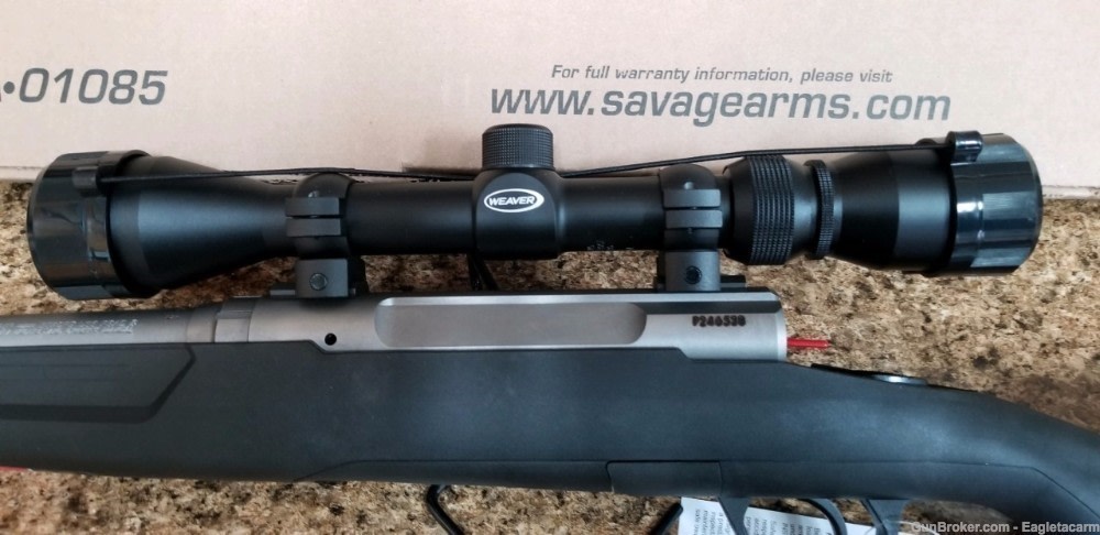 SAVAGE AXIS II XP, 6.5 creedmoo,  BOLT ACTION RIFLE with Weaver 3 x 9 scope-img-2