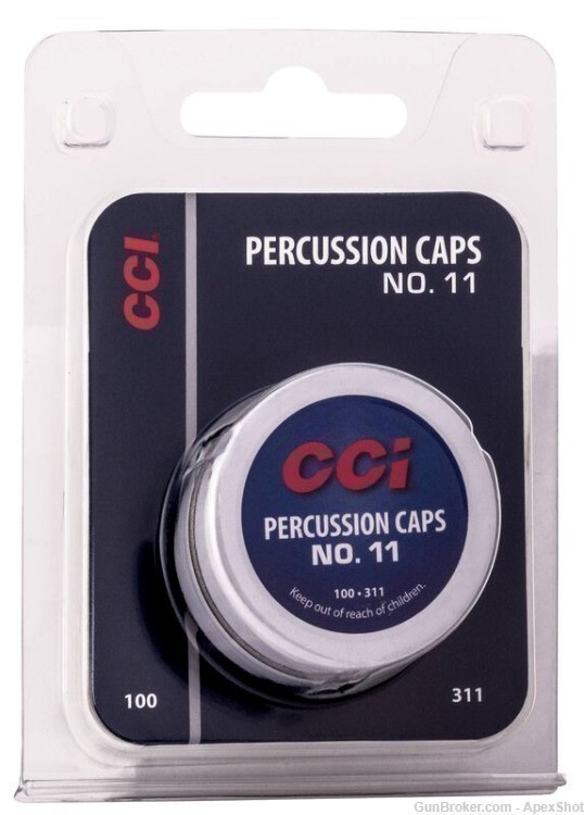 CCI NO.11 PERCUSSION CAPS -100 CT -img-0