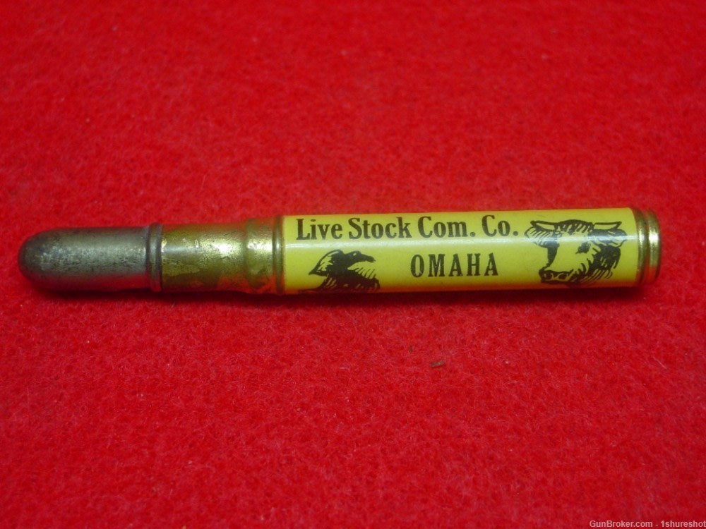 Antique Advertising Bullet Golf Pencil Drover's Live Stock Co. Omaha-img-3