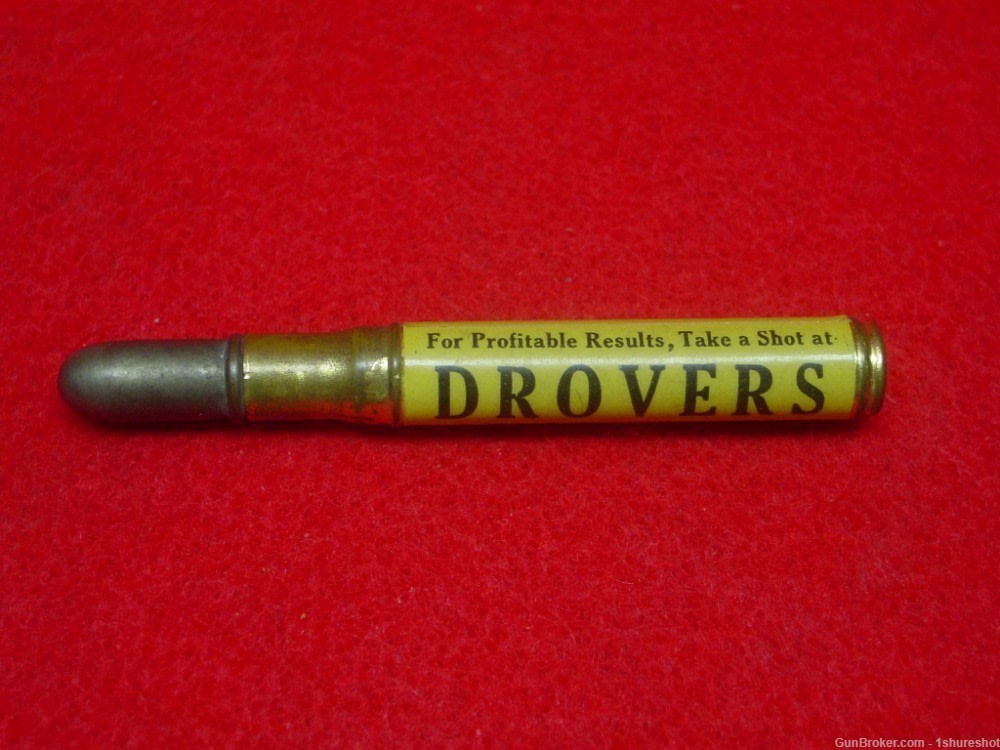 Antique Advertising Bullet Golf Pencil Drover's Live Stock Co. Omaha-img-1
