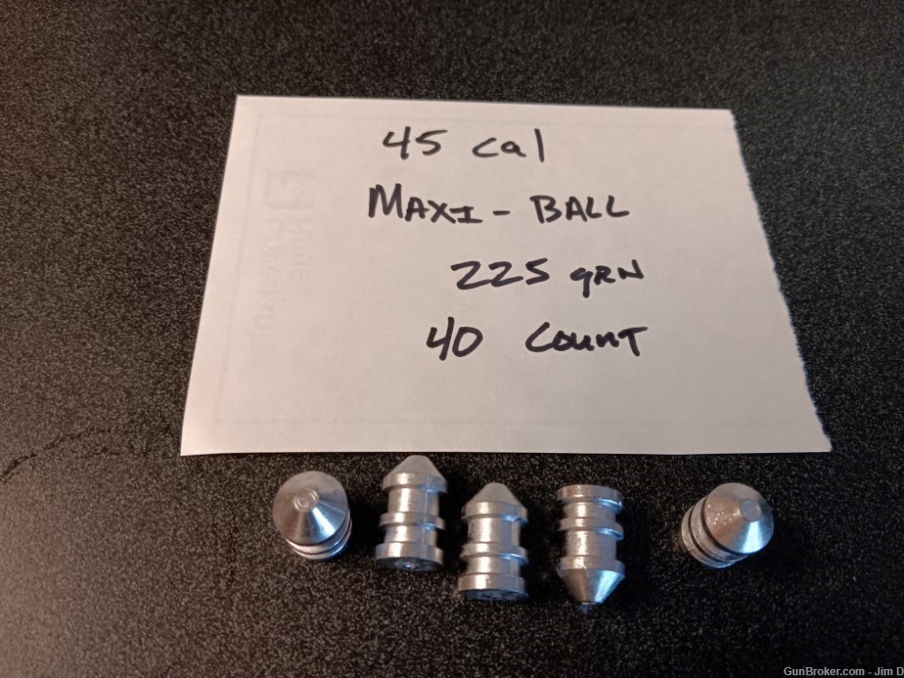 Thompson Center 45 caliber maxi-balls 220 grain - 40 count-img-1