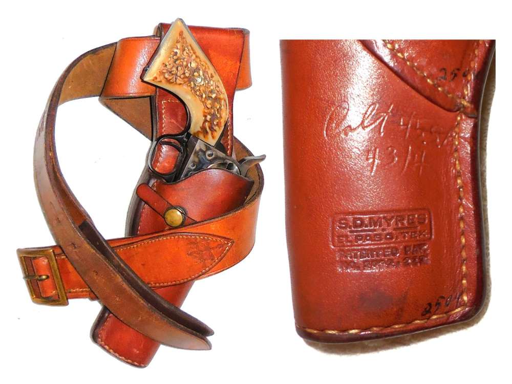 SD Myres Original Vintage Border Patrol Holster & River Belt-img-0