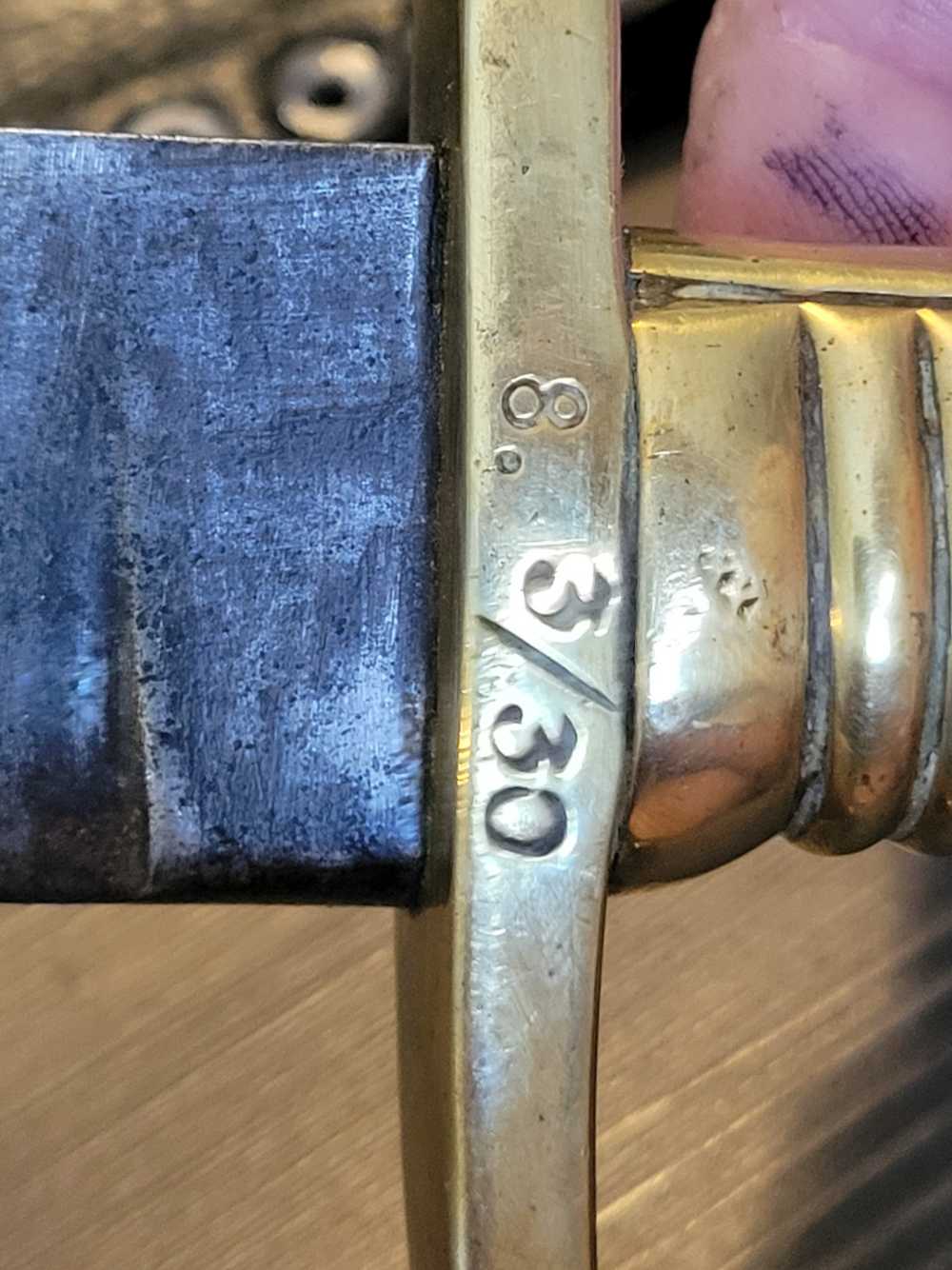 M1849 Ger. Artillery Short Faschinenm Sword-Modified Clip-Point Bowie Knife-img-11