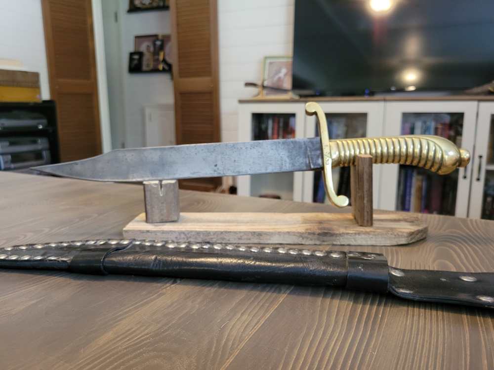 M1849 Ger. Artillery Short Faschinenm Sword-Modified Clip-Point Bowie Knife-img-1