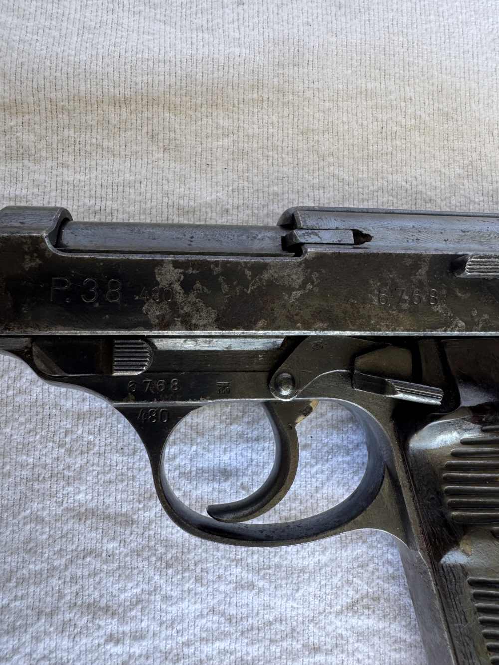 Very Rare Walther P.38 Code 480 Semi-Auto Pistol (War Trophy)-img-10