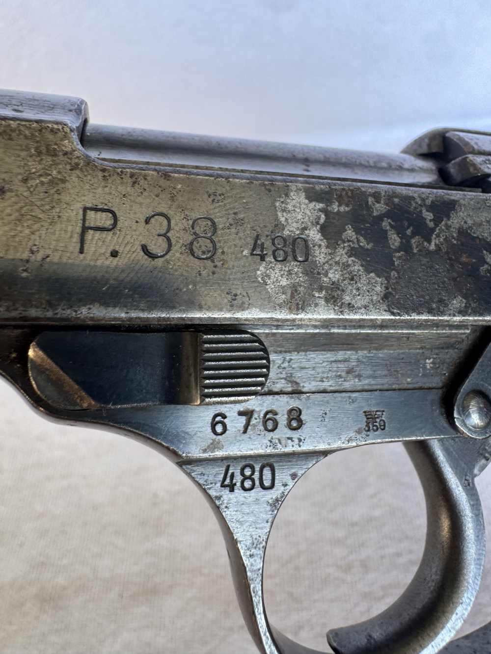 Very Rare Walther P.38 Code 480 Semi-Auto Pistol (War Trophy)-img-9