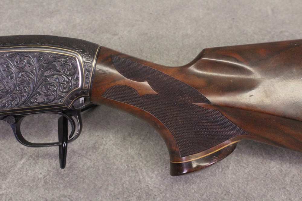 Winchester 12 Heavy Duck Pigeon 12 GA - Mfg 1953 - Engraved by L. Hopewell-img-23