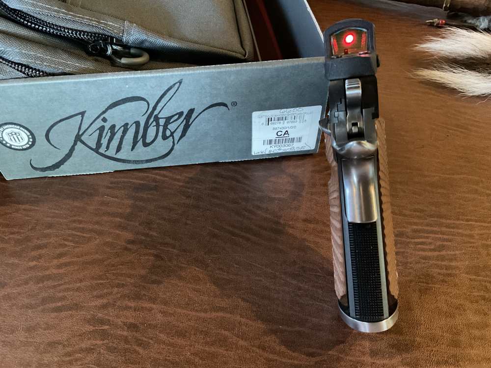 Kimber 1911 LW. 45acp  5" Custom Elite, Ported, Red Dot ,CA-OK . Beauty NIB-img-2