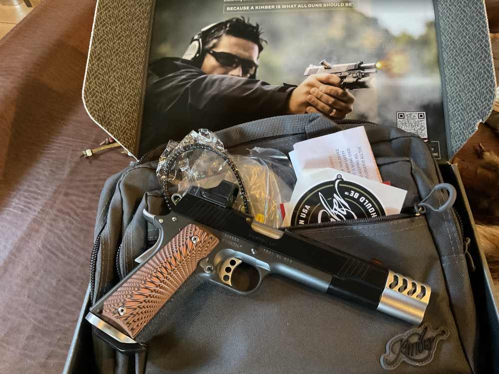 Kimber 1911 LW. 45acp  5" Custom Elite, Ported, Red Dot ,CA-OK . Beauty NIB-img-1