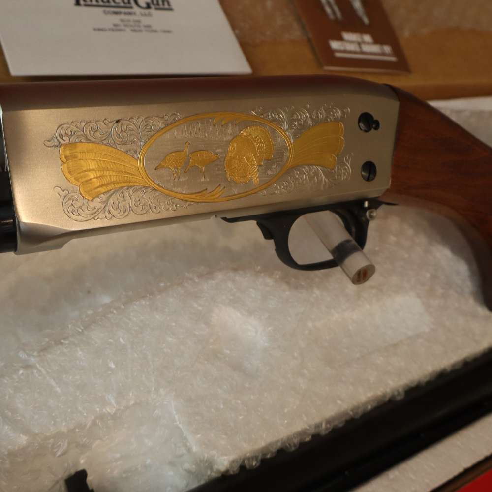 ITHACA Model 37 12ga. 2000 Supreme NWTF Grade Gold/SS/Blue -img-19